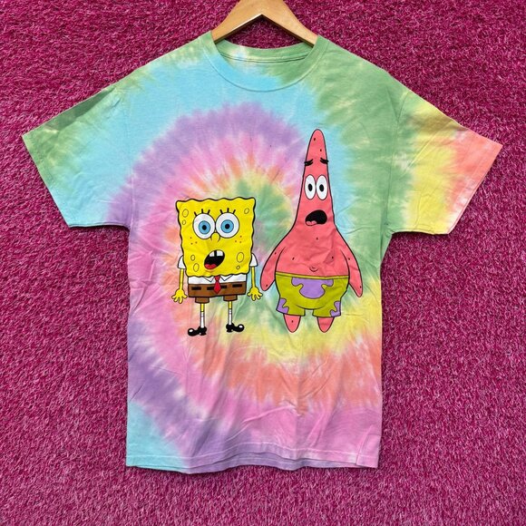 Sponge Bob Best Friends Forever tiedye T-shirt size medium - Picture 1 of 5